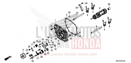 SHIFT DRUM/SHIFT FORK (DCT) GL1800DAK de 2019